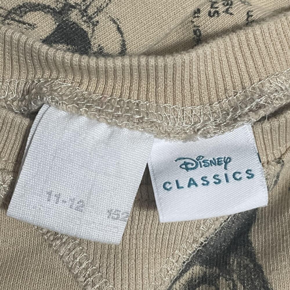 Zara Disney Classics Dress Girls 11-12 Beige Sweater Dress Bambi Animal Print - Picture 4 of 9